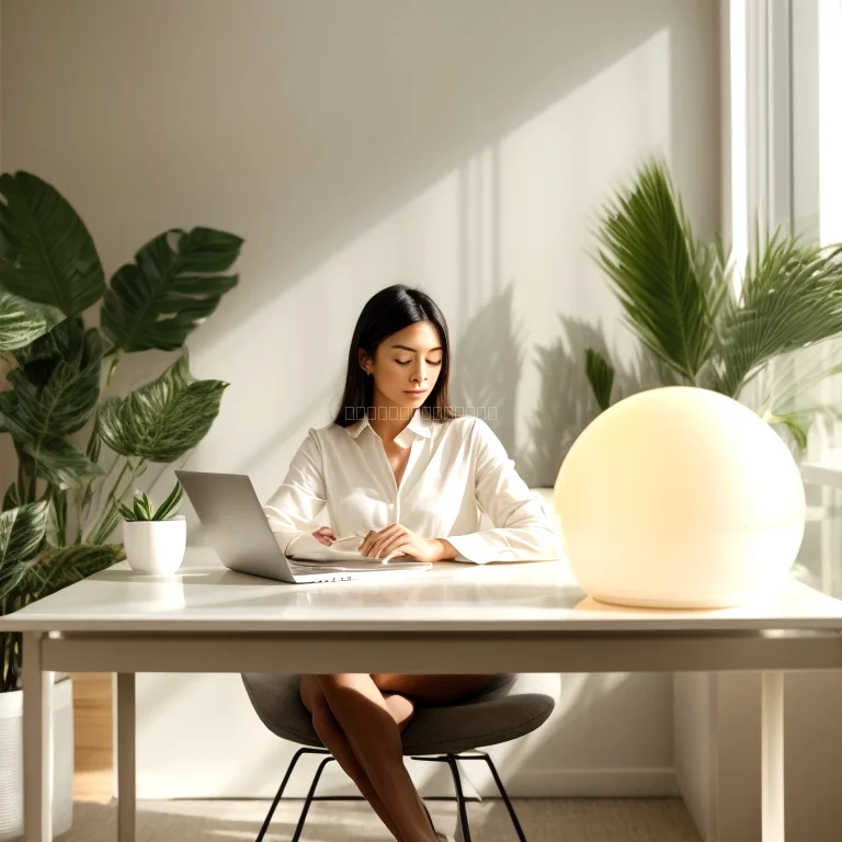 静かに瞑想する人物とエネルギーの流れを表現した抽象的なイメージ